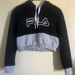Fila crop hoodie